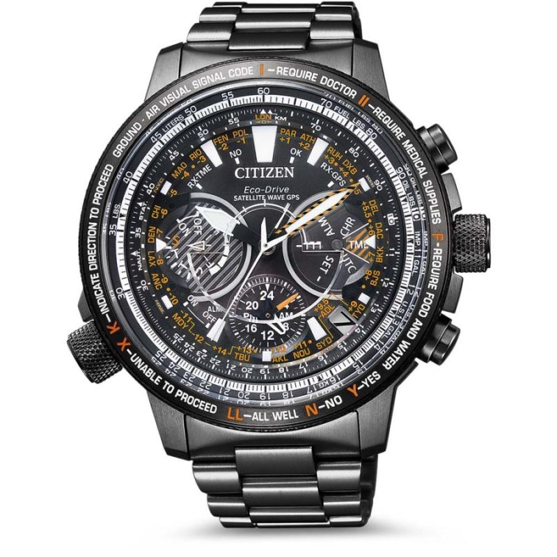 Pánské hodinky CITIZEN Satellite Wave GPS Eco-Drive Limited Edition Black CC7015-55E