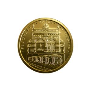 Zlatá mince 2500 Kč 2008 Pivovar v Plzni proof 311125