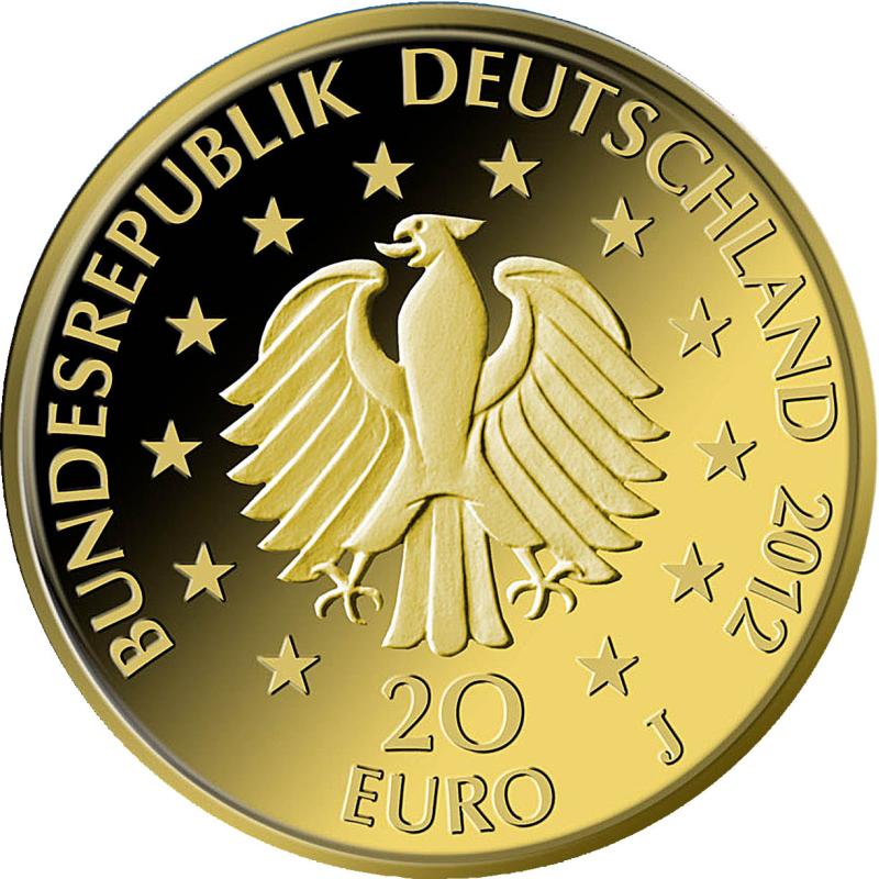 20 Euro Goldmünze Deutscher Wald - Fichte 2012 (D)