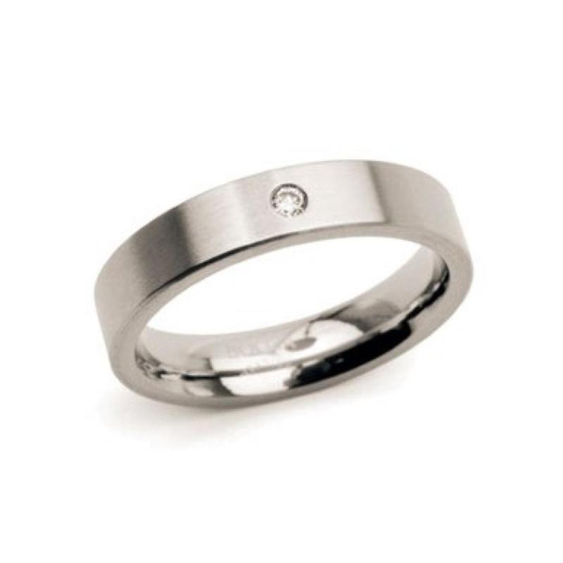 Titanový prsten BOCCIA TITANIUM s diamantem 0121-0451