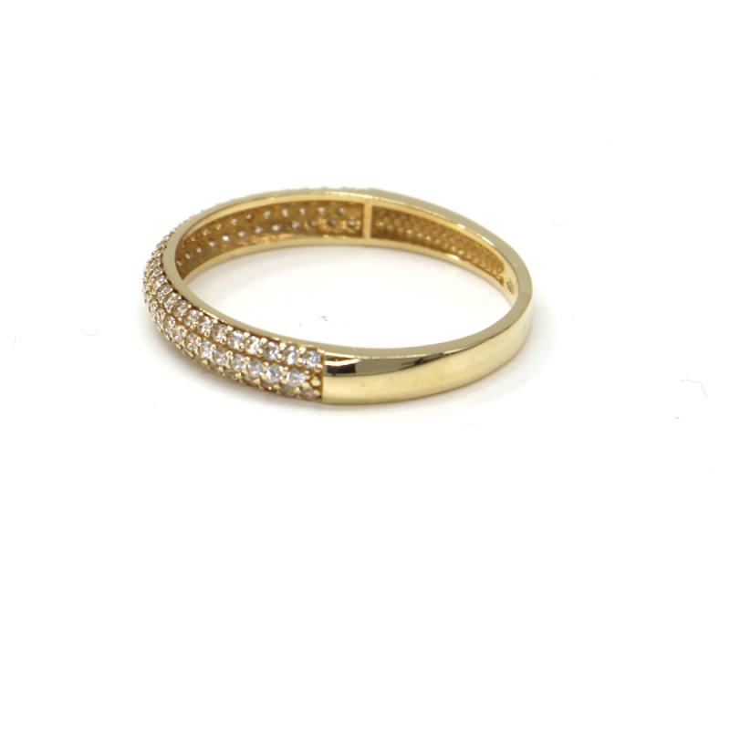 Prsten ze žlutého zlata a zirkony Pattic AU 585/000 1,80 gr Z56001