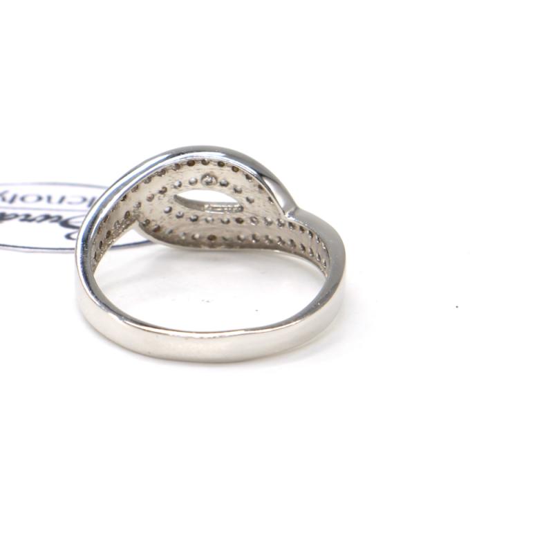 Prsten z bílého zlata se zirkony Pattic AU 585/000 1,85 gr,PR186027101B