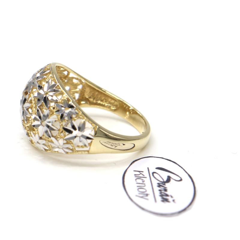 Prsten z dvoubarevného zlata Pattic AU 585/000 2,70 gr, PR111133201A