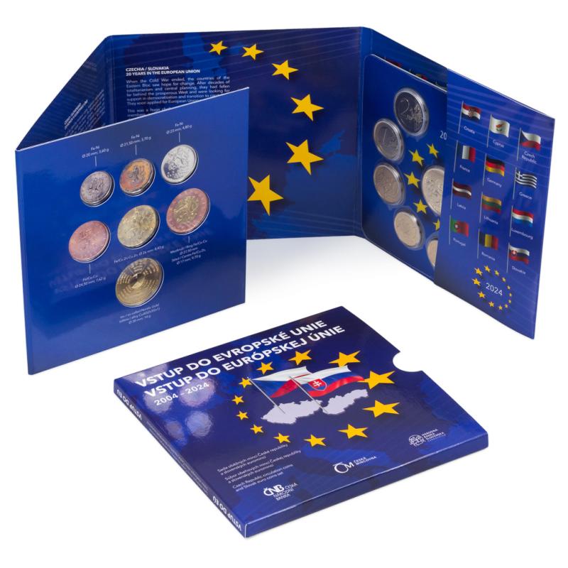 2024 - Sada bežných mincí Vstup ČR a SR do Európskej únie štandard 12190