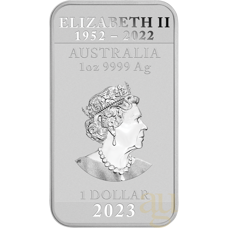 1 Unze Silbermünze Perth Mint Rectangular Dragon 2023