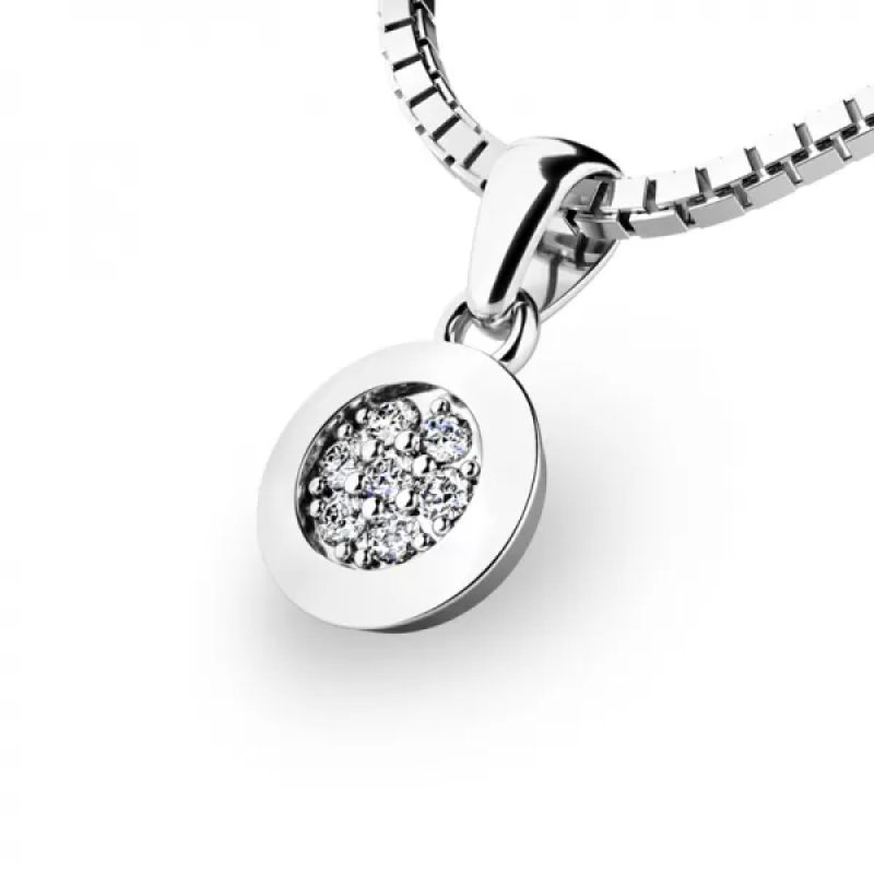 Přívěsek AU 585/1000 1,40 gr s diamanty 0,140 ct G/Si G10904B05