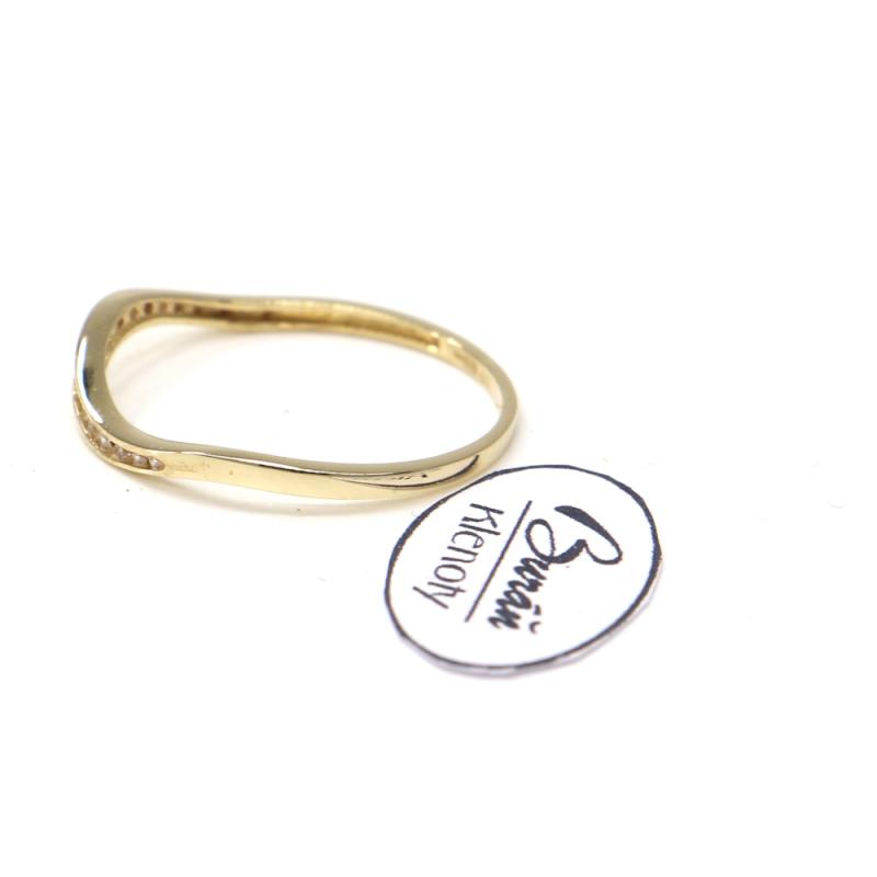 Prsten ze žlutého zlata a zirkony Pattic AU 585/000 0,92 gr, BA04301