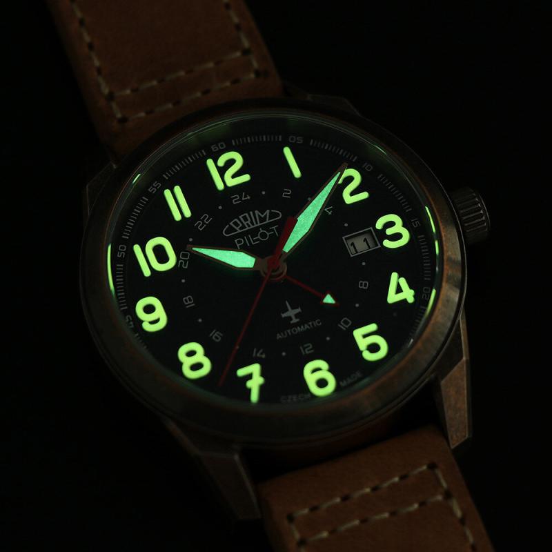 Pánské hodinky PRIM Pilot Dual Time - C W01P.13191.C      