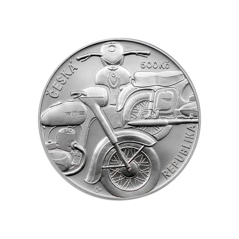 Strieborná mince 500 Kč Motocykl Jawa 250 2022 Standard/BK 9847