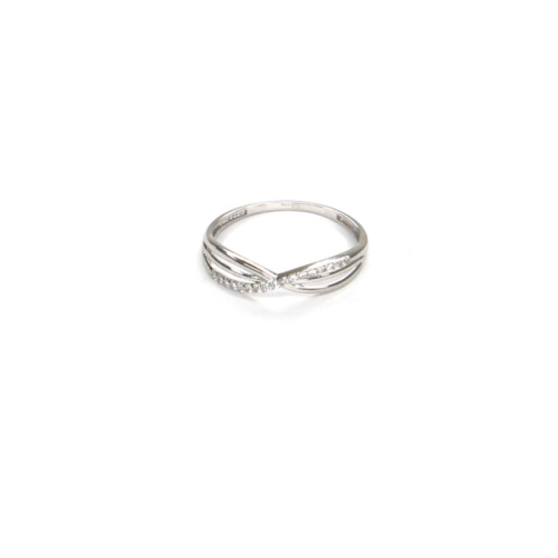 Prsten z bieleho zlata se zirkony PATTIC AU 585/000 1,40 gr GU502001W-61