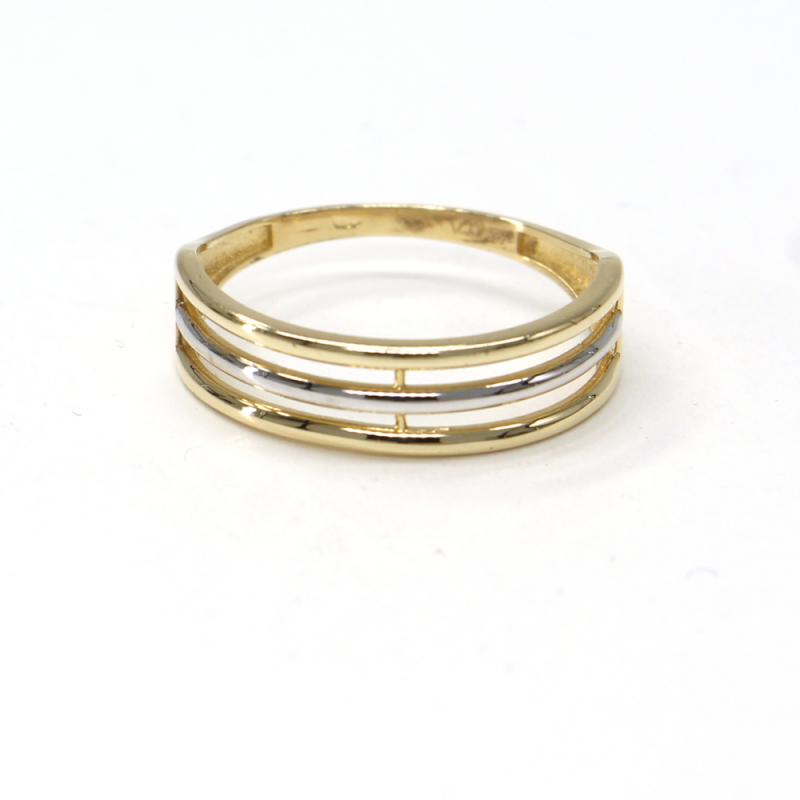 Prsten z dvoubarevného zlata Pattic AU 585/000 2,11 gr, BA03601