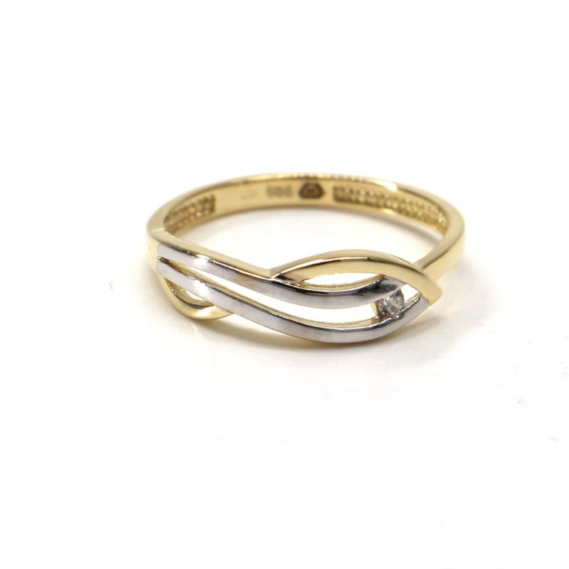 Prsten ze žlutého zlata Pattic AU 585/000 1,60 gr GU00701A se zirkonem