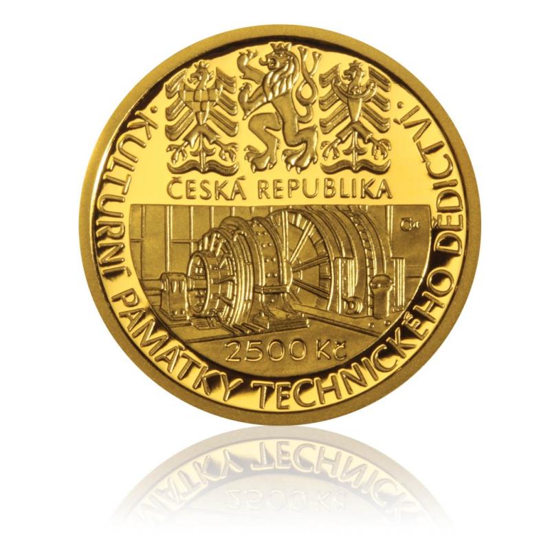 Zlatá mince 2500 Kč 2010 důl Michal v Ostravě proof 351125