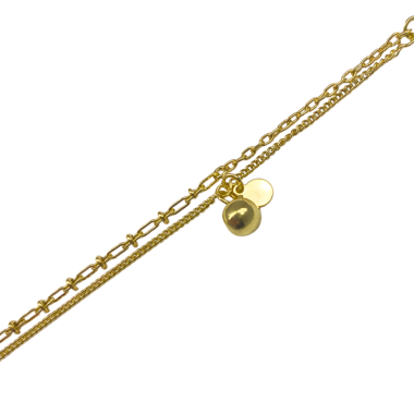 Stříbrný pozlacený náramek AG 925/1000 AGNI622203