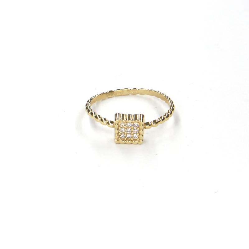 Prsten ze žlutého zlata a zirkony Pattic AU 585/000 1,35gr LMG08801Y-52