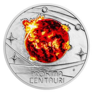 Strieborná minca Mliečna dráha - Proxima Centauri proof 12197