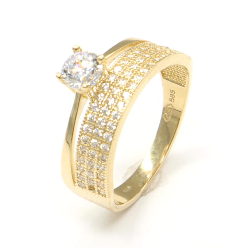 Zlatý prsteň PATTIC AU 585/1000 3,25 g CA407001Y-54