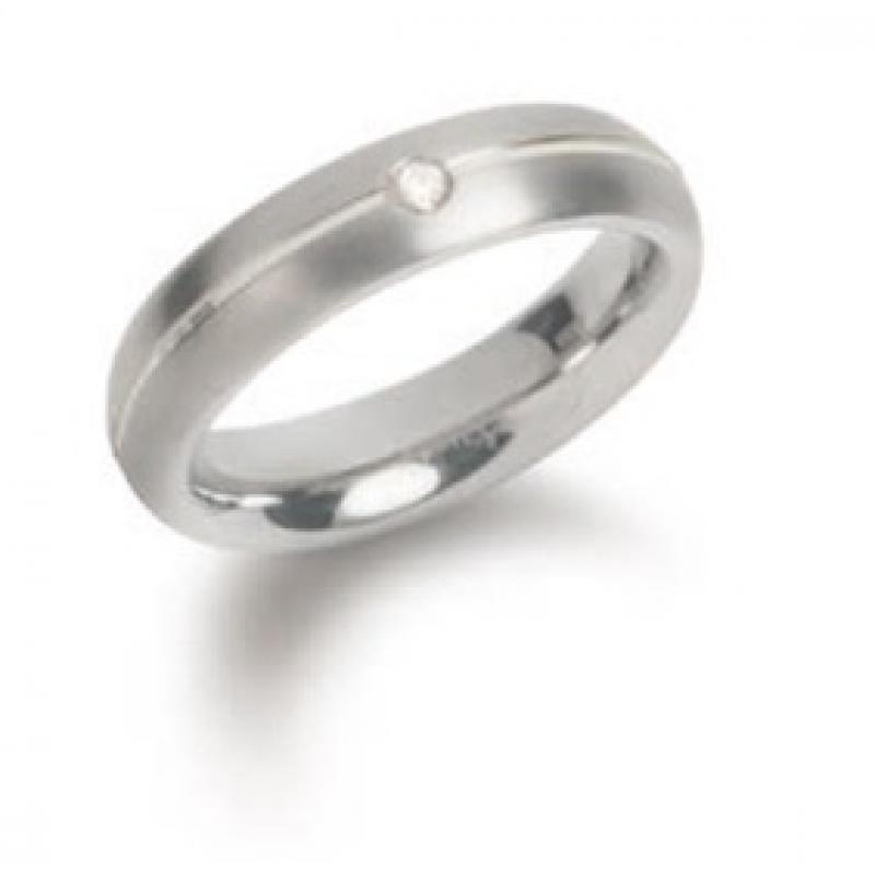 Titanový prsten BOCCIA s diamanty 0130-05