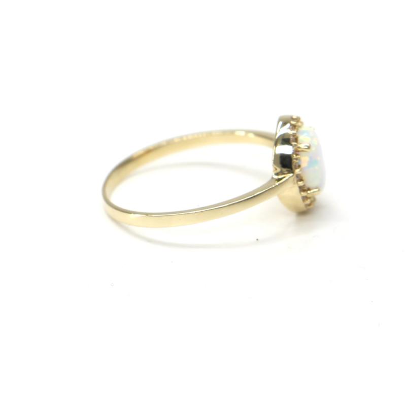 Prsten ze žlutého zlata se středovým zirkonemAU 585/000 1,55 gr, PR125301601