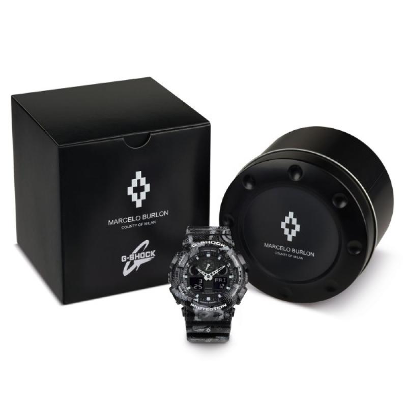 Pánské hodinky CASIO G-SHOCK Burlon Limited Edition GA-100MRB-1A