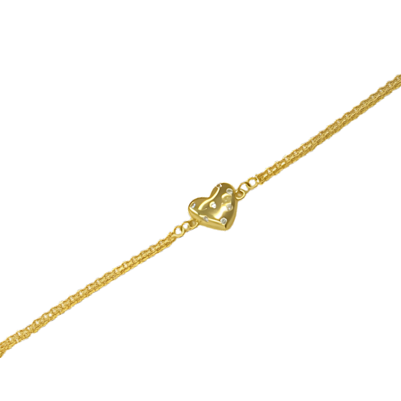 Stříbrný pozlacený náramek AG 925/1000  AGCA0103