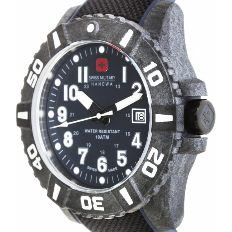 Pánske hodinky SWISS MILITARY Hanowa Black Carbon 4309.17.003