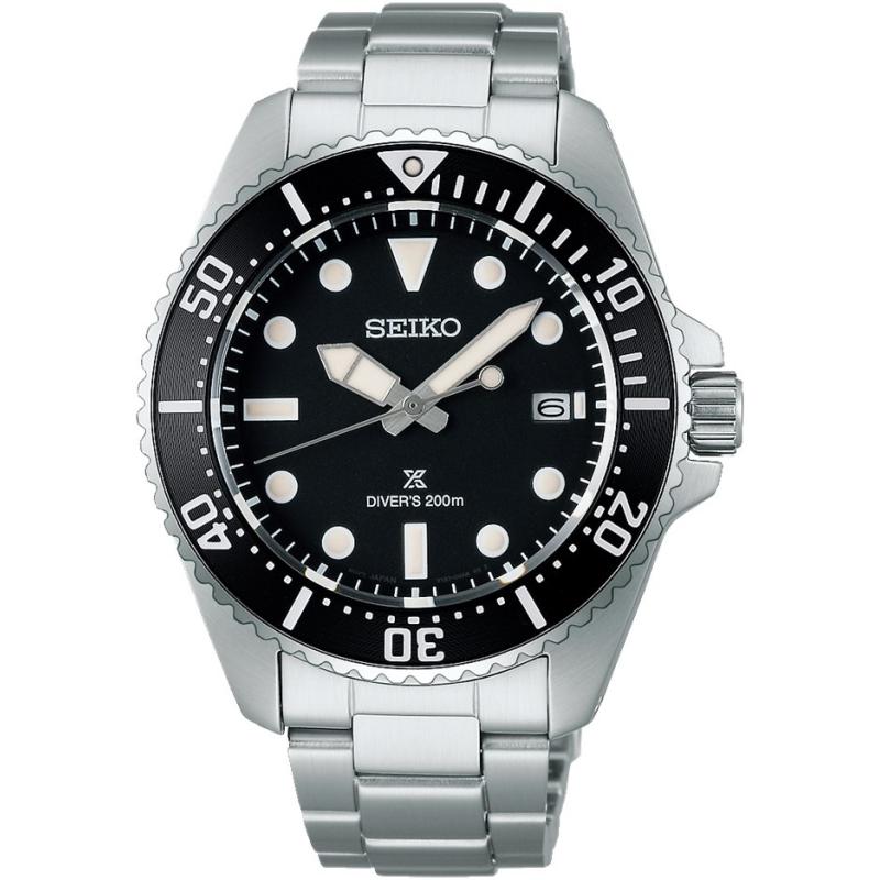 Pánské hodinky SEIKO Prospex Solar Diver’s in Pure Black SNE597P1