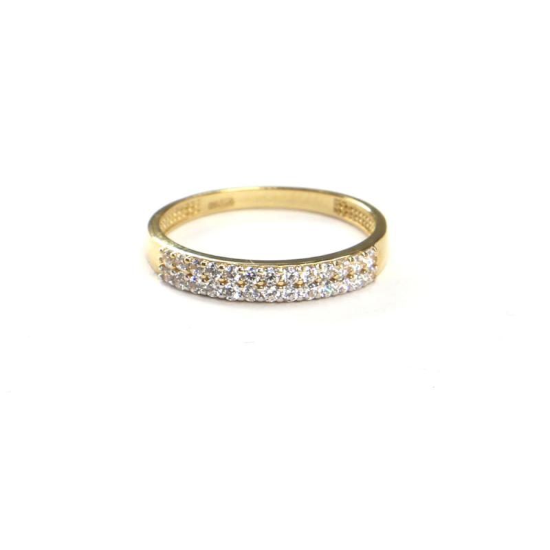 Prsten ze žlutého zlata a zirkony Pattic AU 585/000 1,95 gr, ARP376601-57
