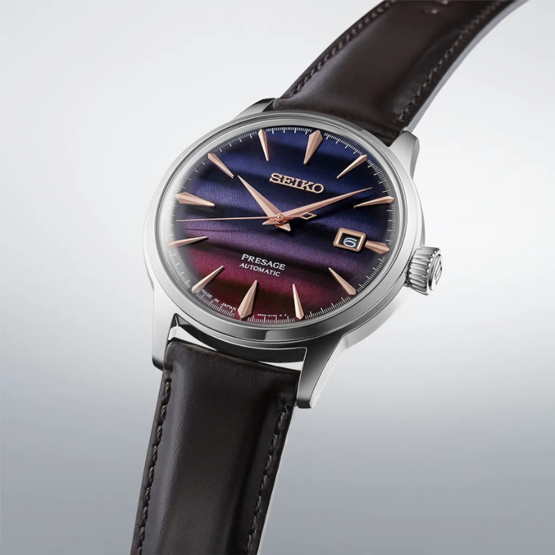 Pánské hodinky SEIKO Presage Cocktail Time STAR BAR Purple Sunset Limited Edition SRPL75J1