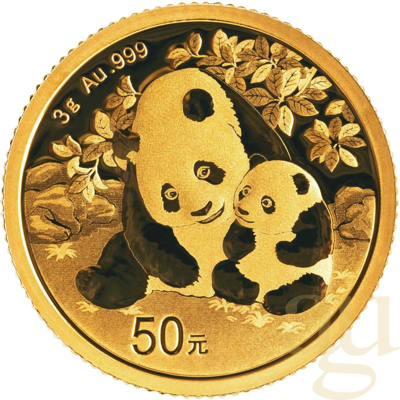 3 Gramm Goldmünze China Panda 2024