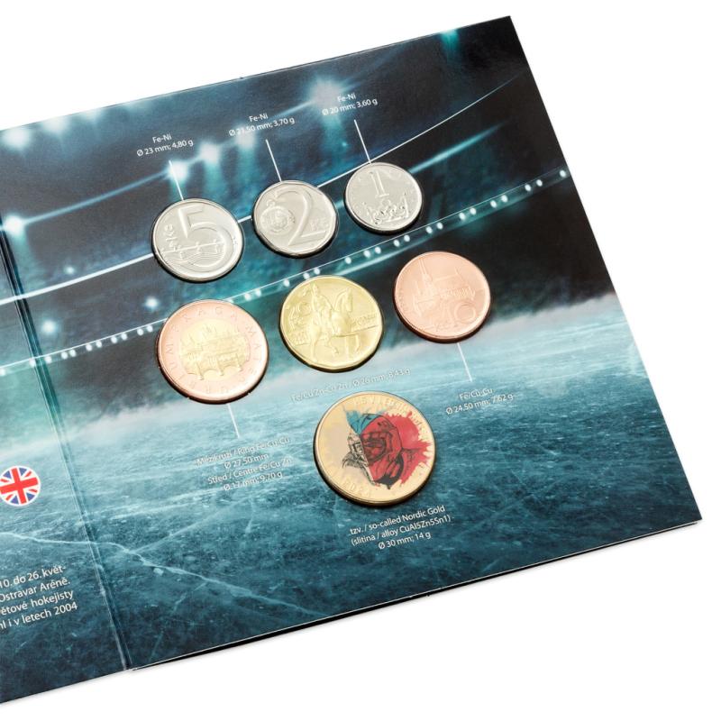 2024 - Sada oběžných mincí MS v hokeji v ČR standard
