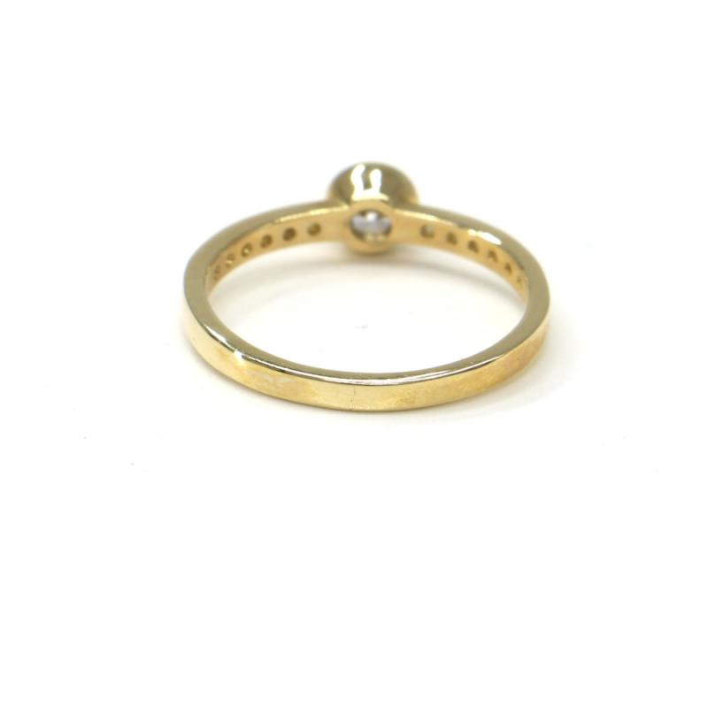 Prsten ze žlutého zlata se středovým zirkonem Pattic AU 585/000 2,37 gr, PR681035001B