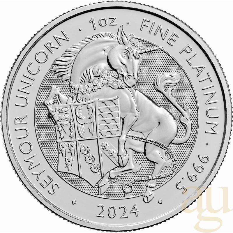 1 Unze Platinmünze Tudor Beasts Seymour Unicorn 2024