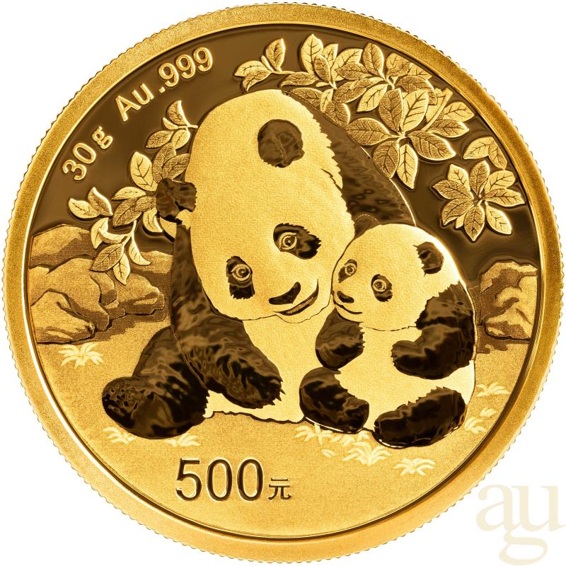 30 Gramm Goldmünze China Panda 2024