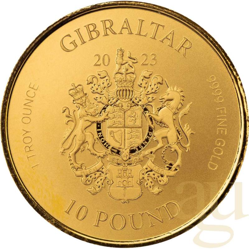 1 Unze Goldmünze Gibraltar War Elephant 2023