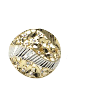 Prsteň z dvojfarebného zlata a zirkónmi Pattic AU 585/000 2,70 gr, PTG06901C-54