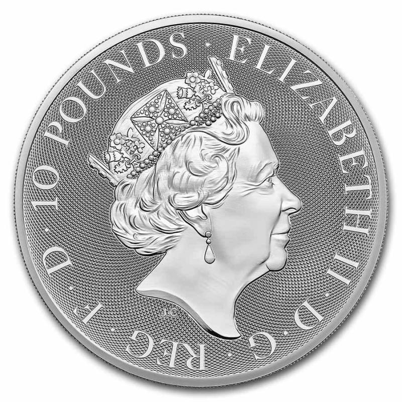 Stříbrná mince 10 oz Tudor Beasts Yale of Beaufort Coin 2023 12047