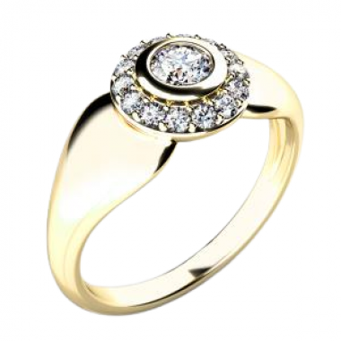 Zlatý briliantový prsteň AU 585/1000 PATTIC G1089801