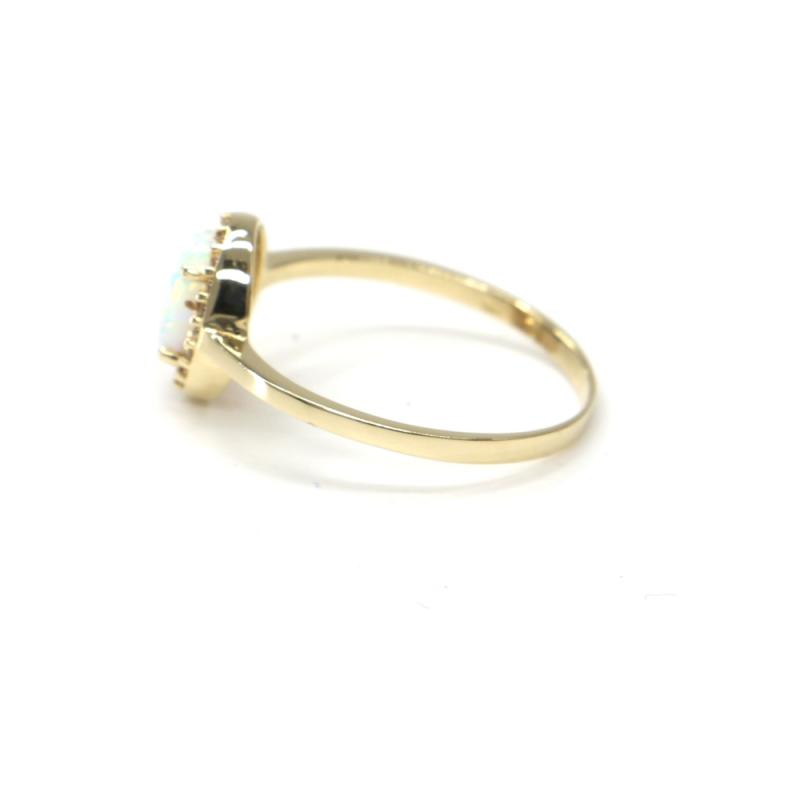 Prsten ze žlutého zlata se středovým zirkonemAU 585/000 1,55 gr, PR125301601