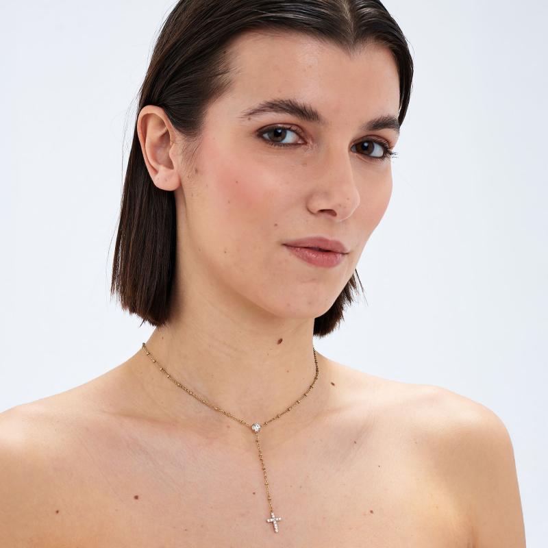 Pozlacený náhrdelník SAGAPO Dazzly SDZ137