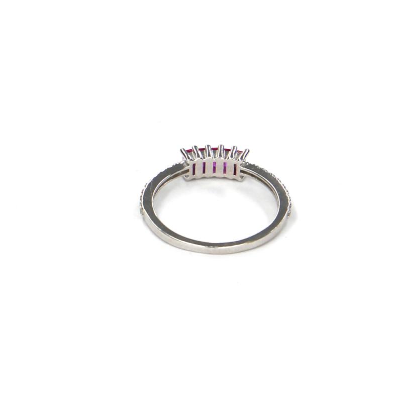 Prsten z bílého zlata s rubínem Pattic AU 585/000 1,35 gr LMG7101RW-50