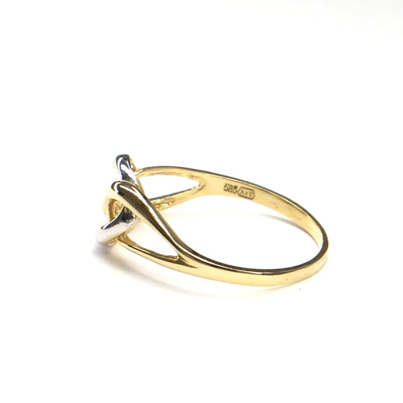 Prsten ze žlutého/bílého zlata Pattic AU 585/000 1,75 gr, ARP585601-57