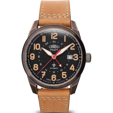 Pánské hodinky PRIM Pilot Dual Time - C W01P.13191.C      