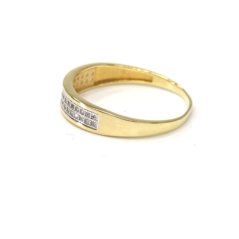 Prsten ze žlutého zlata a zirkony Pattic AU 585/000 2,15 gr PR111401601A