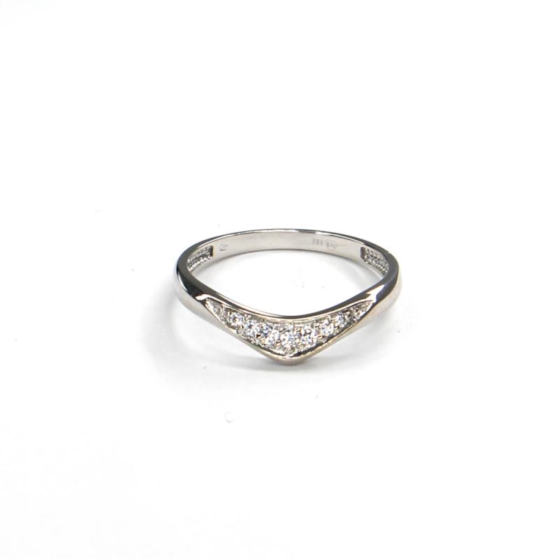 Prsten z bílého zlata se zirkony Pattic AU 585/000 1,90 gr GURDC0107570101-59