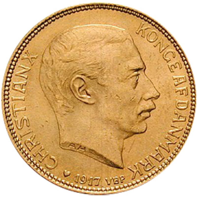 10 Kronen Goldmünze Dänemark Christian X