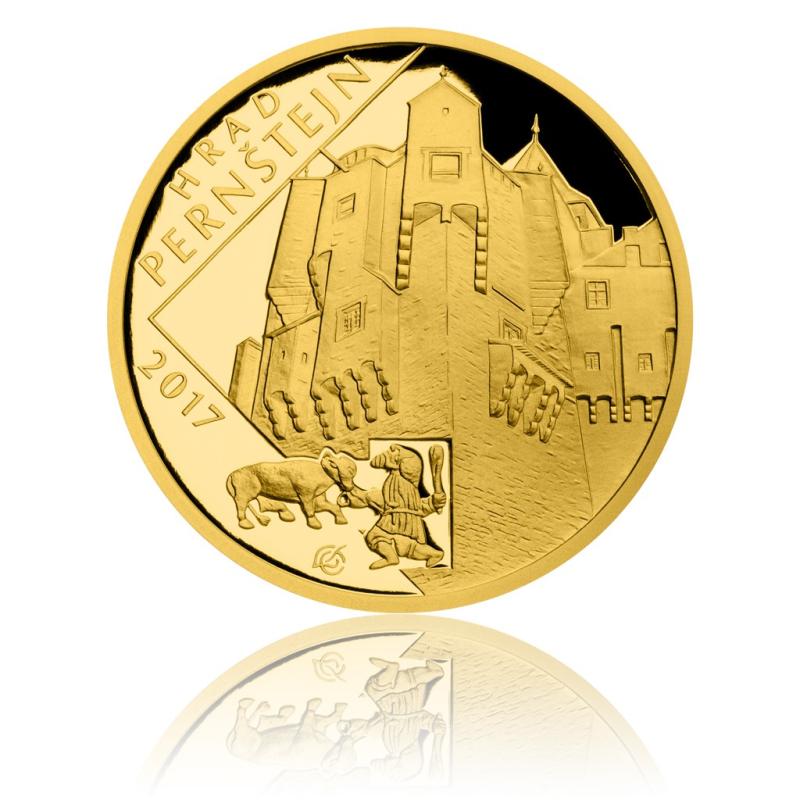 Sada zlatých mincí v etui 10 x 1/2 Oz Hrady ČNB Proof 231025