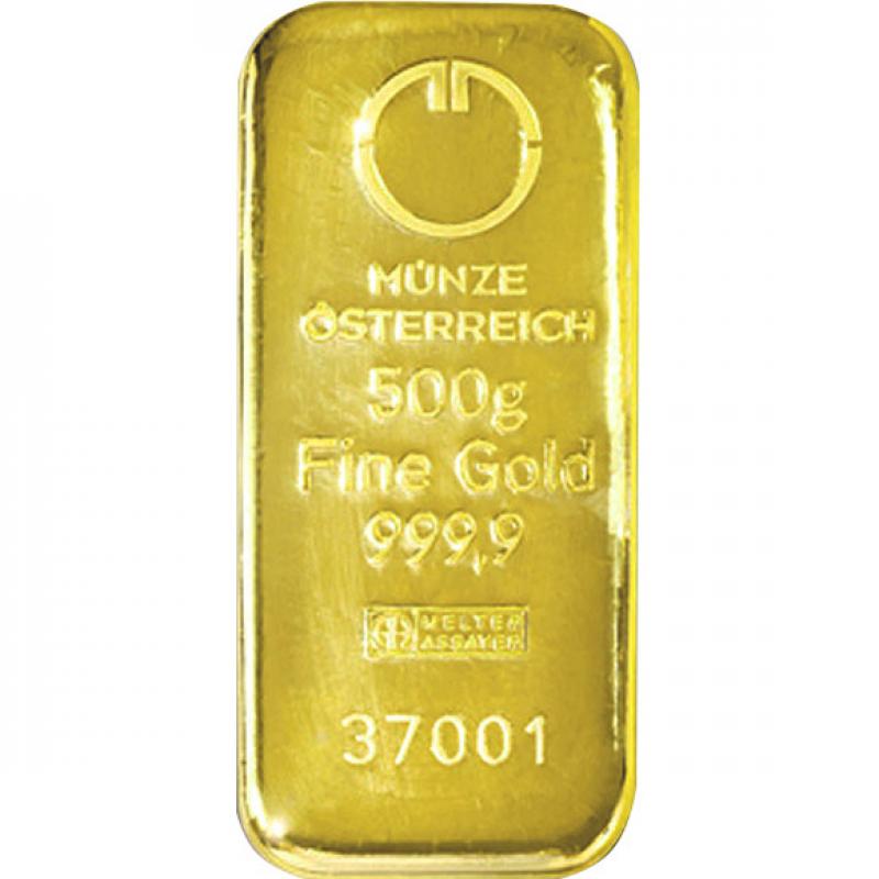 Zlatý investiční slitek 500g Münze Österreich 