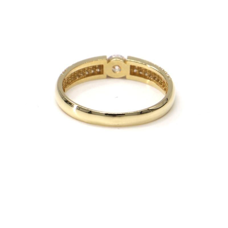 Prsten ze žlutého zlata se středovým zirkonem Pattic AU 585/000 2,42 gr, BA07801