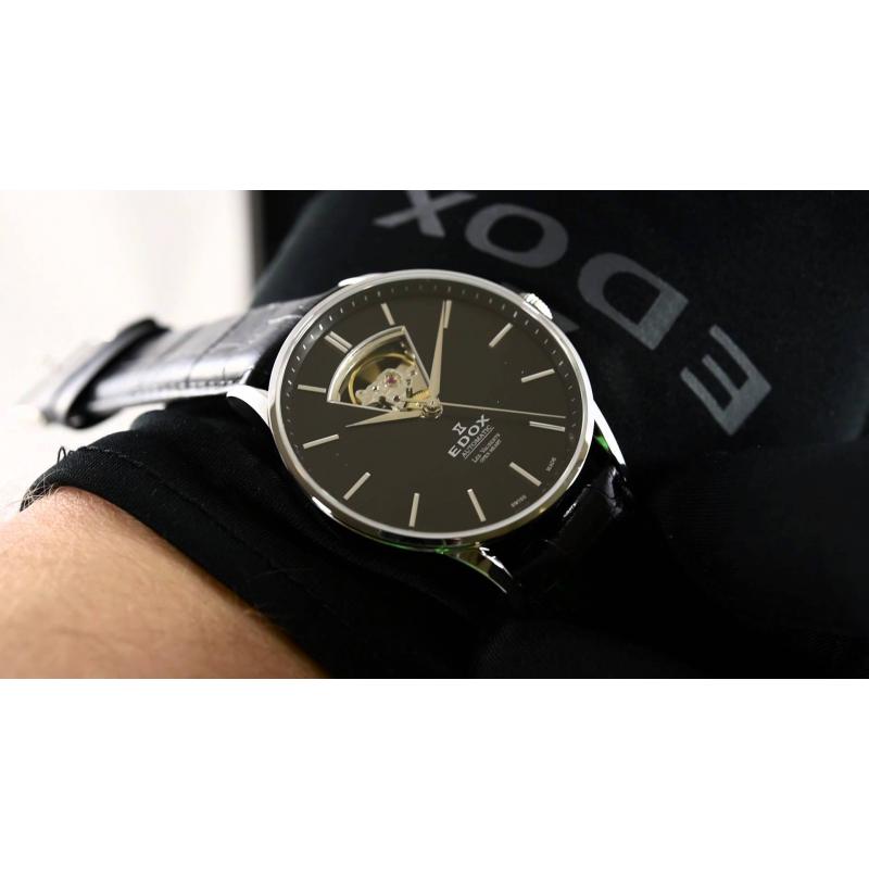 Pánske hodinky EDOX Les Bémonts Automatic Open Heart 85021 3 NIN